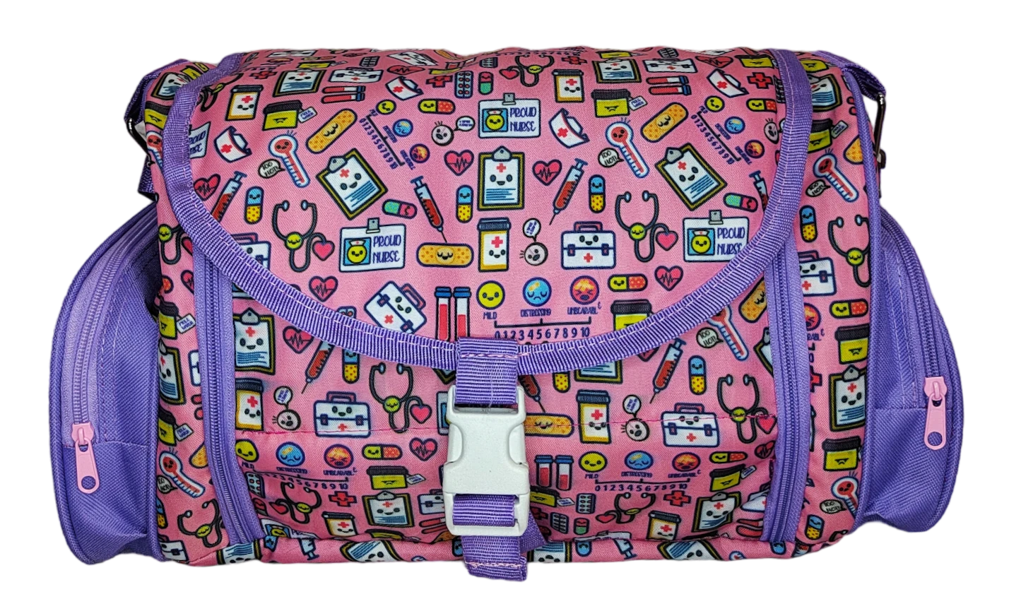 Maletín multi bolsas rosa kawaii