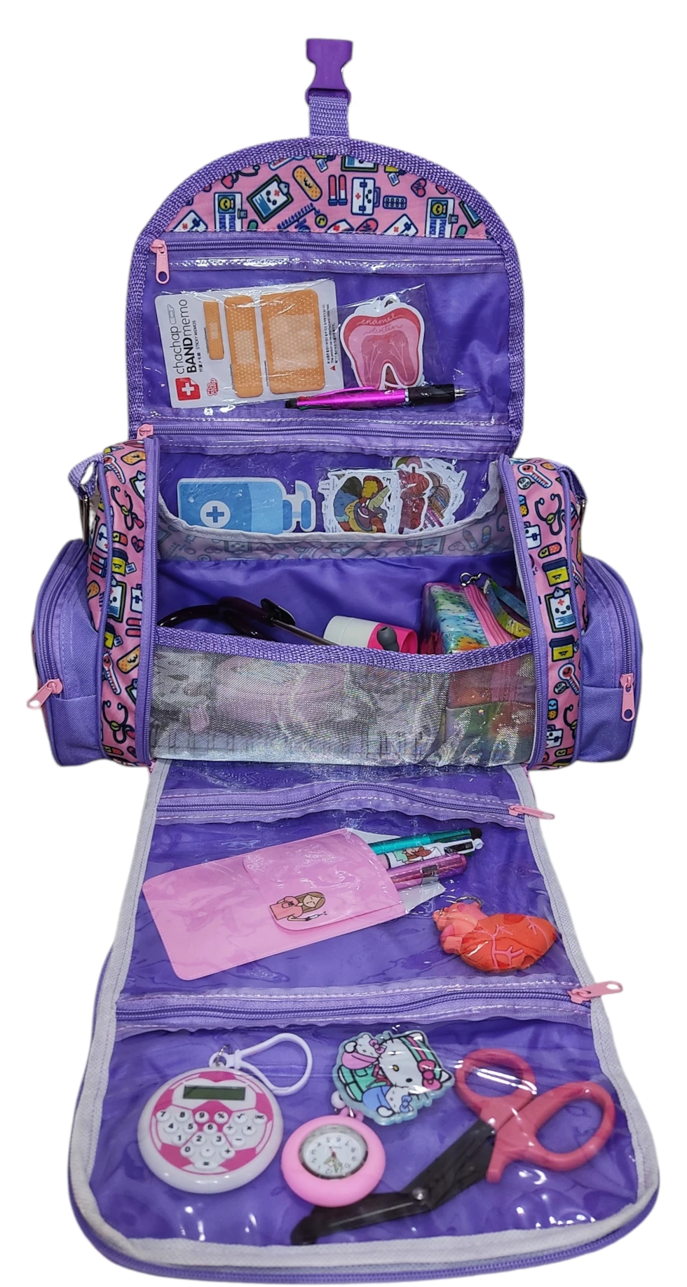 Maletín multi bolsas rosa kawaii - Image 2