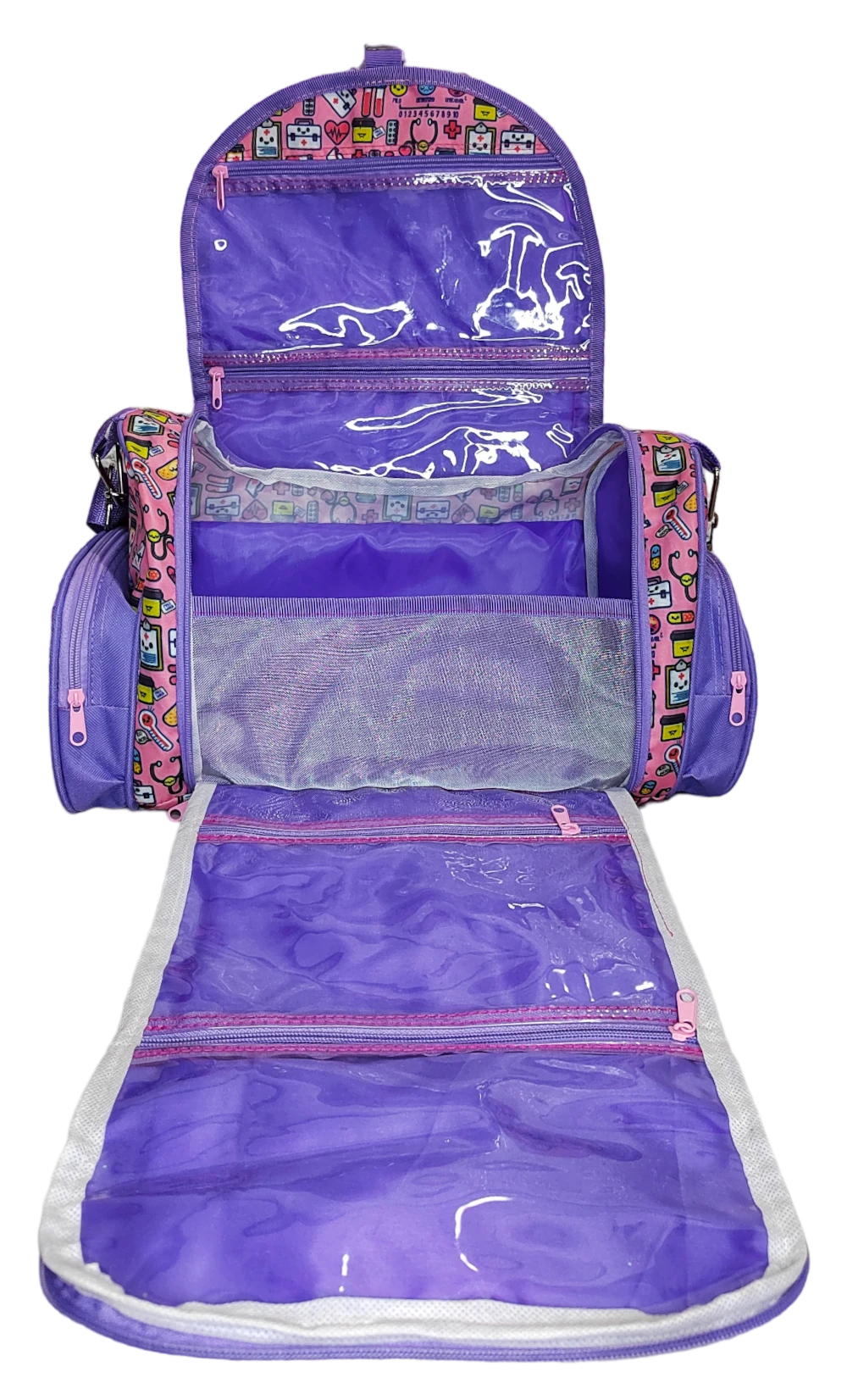 Maletín multi bolsas rosa kawaii - Image 3