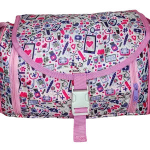 Maletín multi bolsas corazón rosa