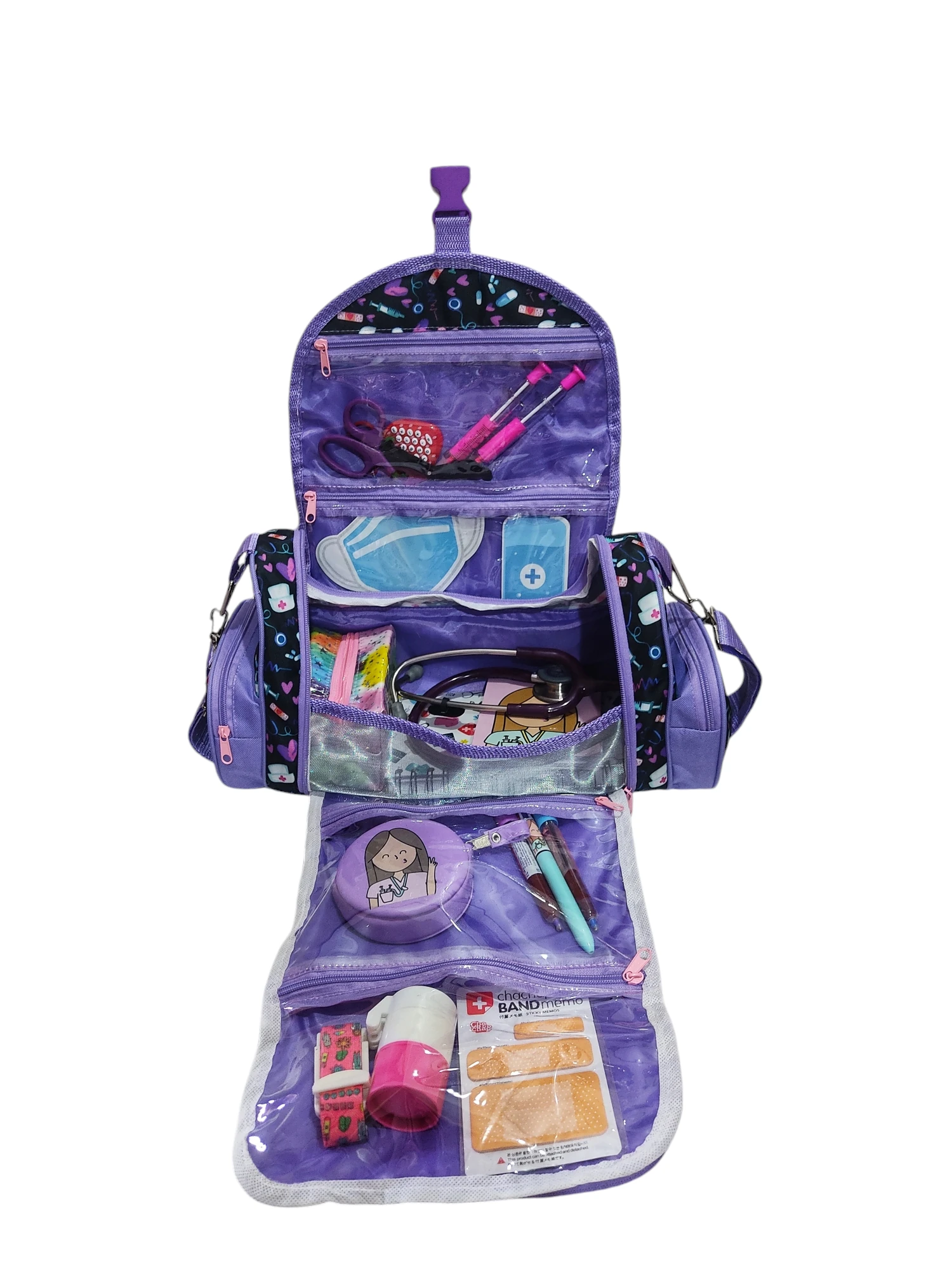 Maletín multi bolsas estetoscopio negro - Image 2