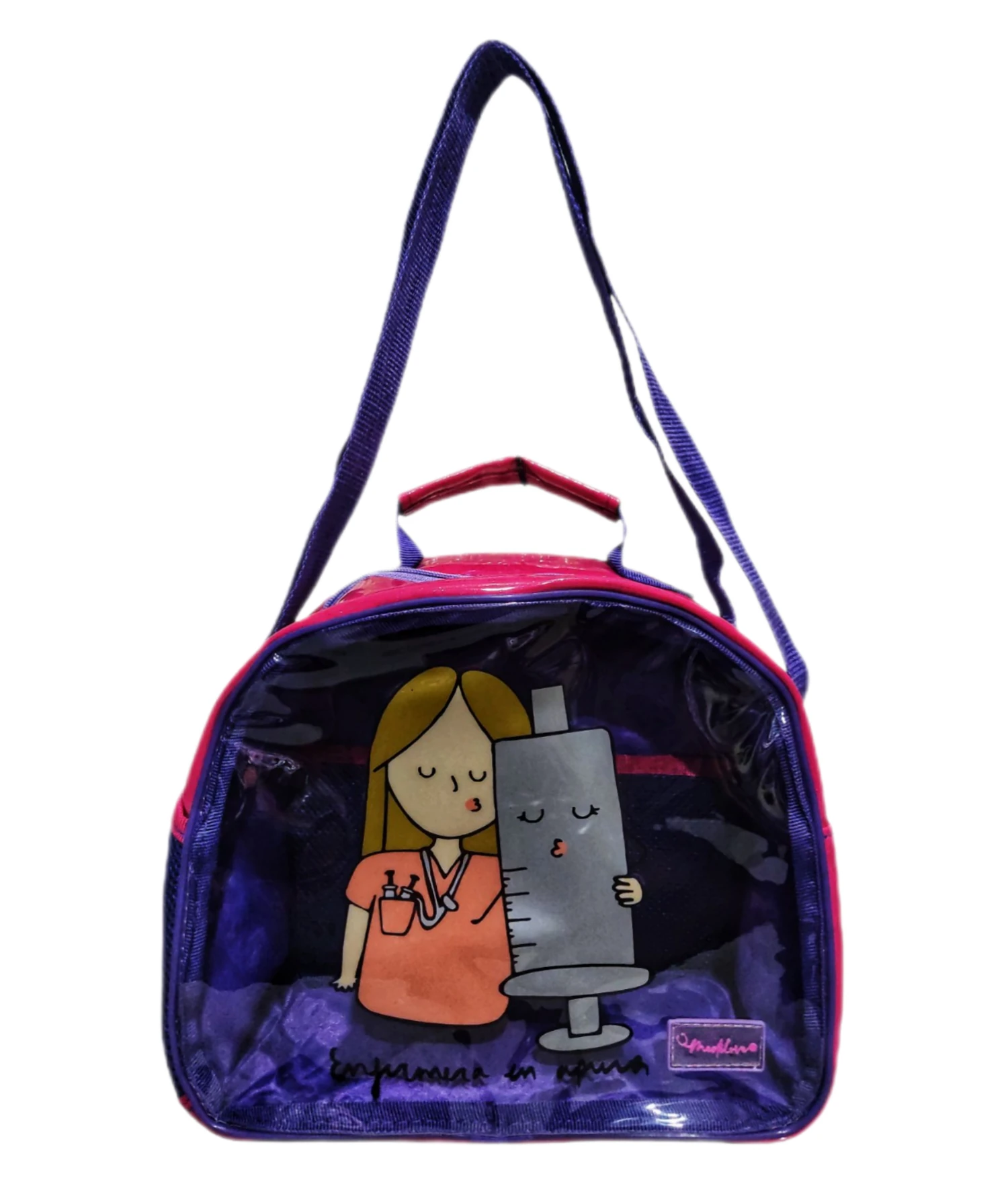 Bolso cruzado de hule cristal 03 Fiusha