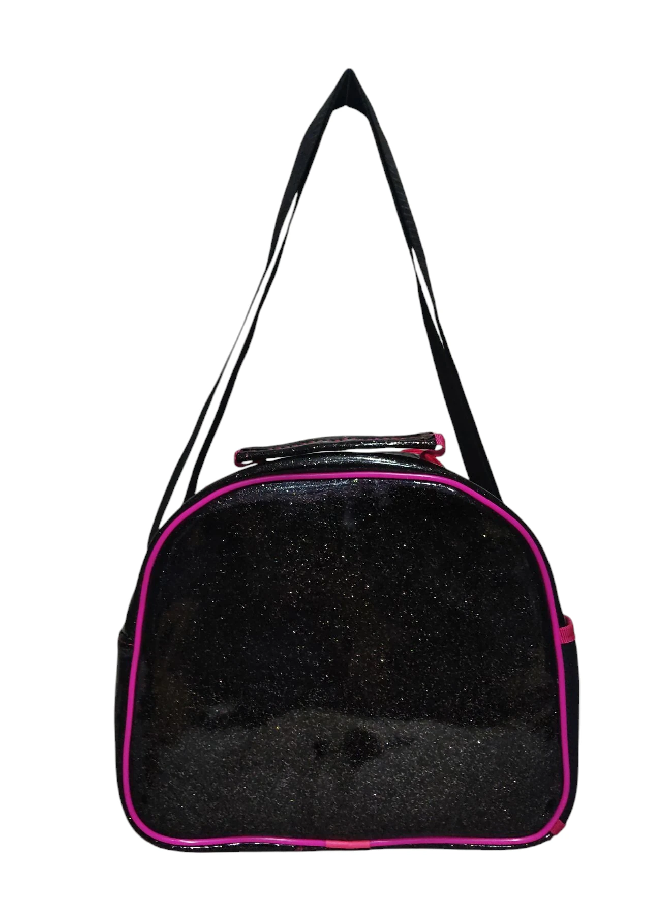 Bolso cruzado de hule cristal 01 Negro - Image 2
