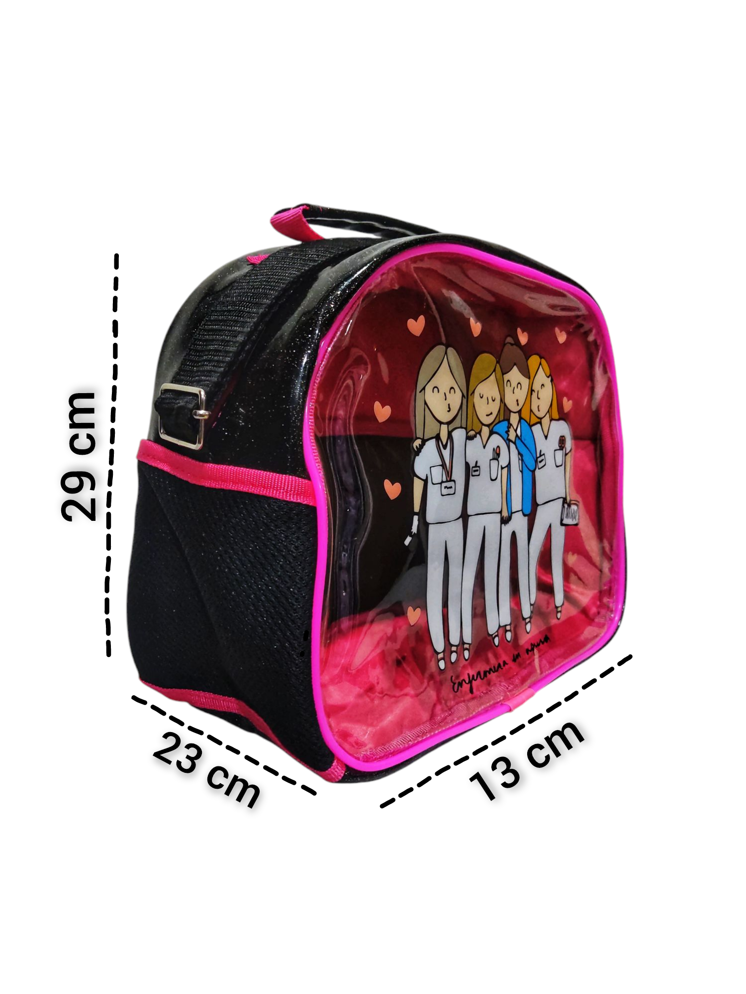Bolso cruzado hule cristal 04 Negro - Image 3