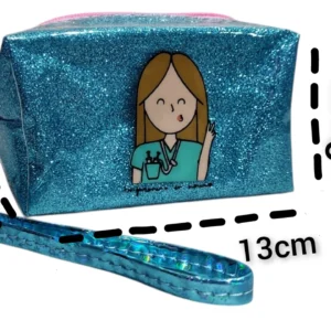 Cosmetiquera pequeña glitter 02 Azul