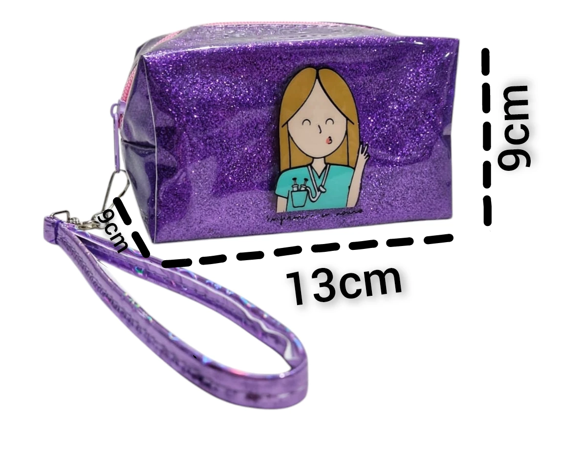 Cosmetiquera pequeña glitter 02 Morada