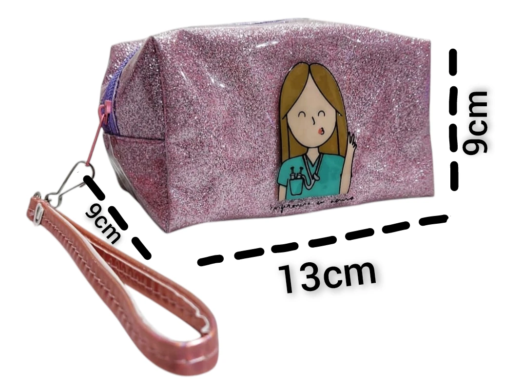 Cosmetiquera pequeña glitter 02 Rosa