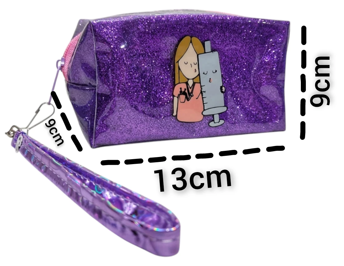 Cosmetiquera pequeña glitter 03 Morada