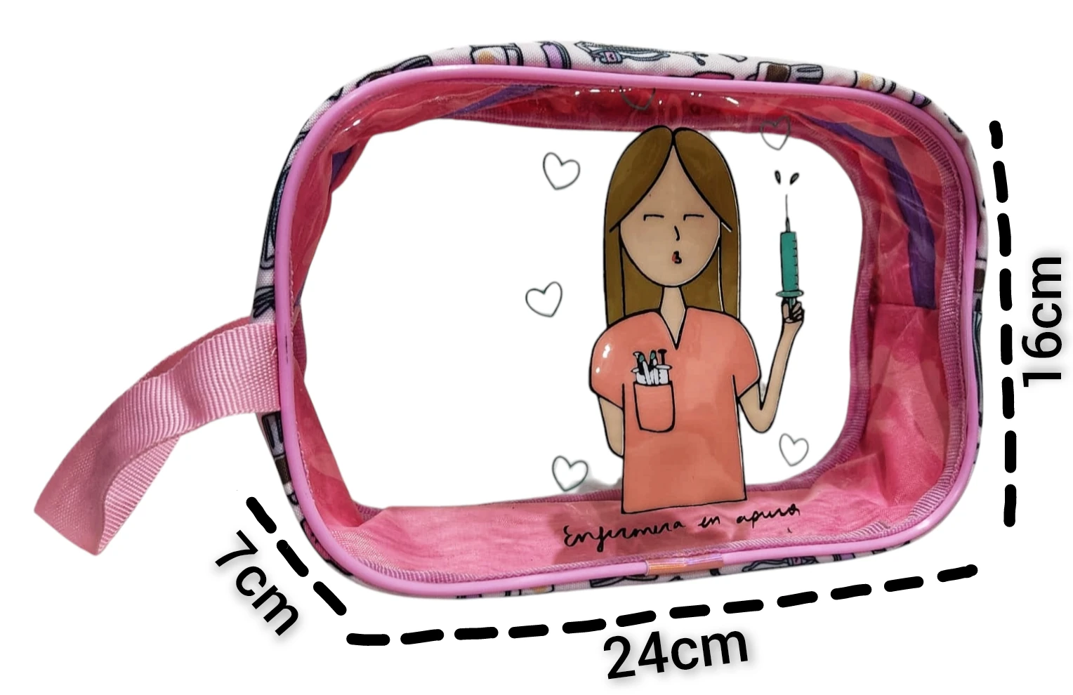 Lapicera transparente 01 Rosa