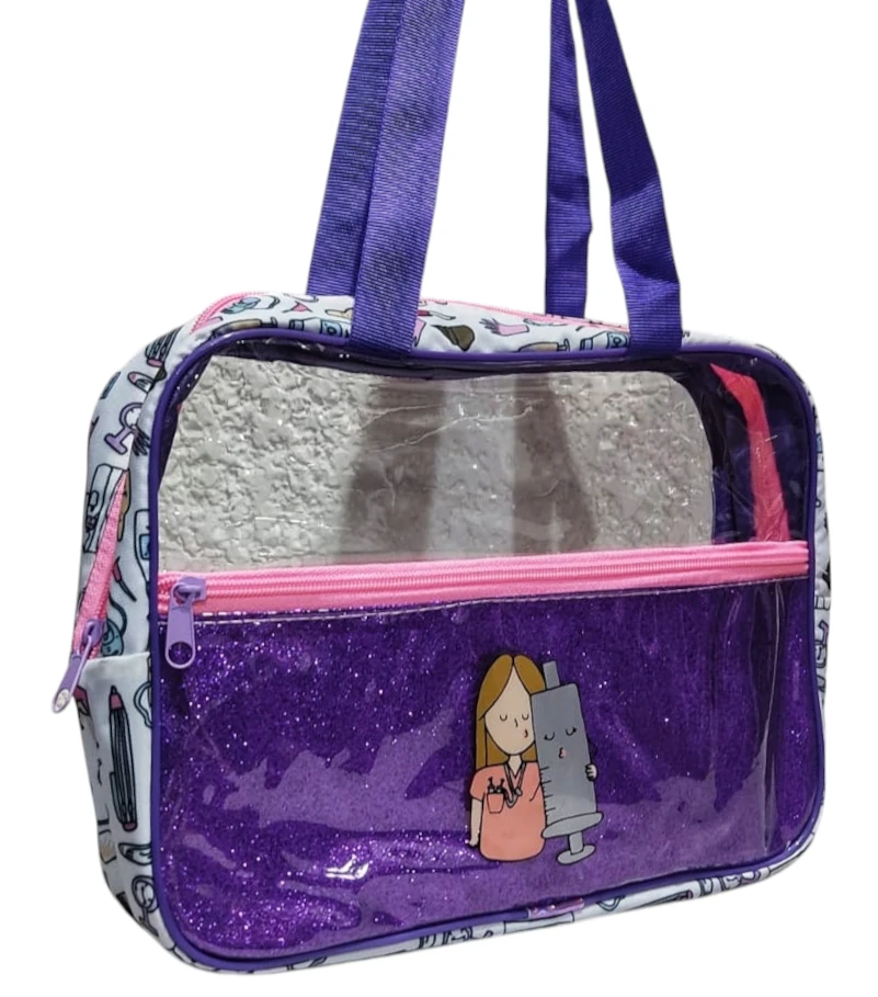 Maletín de Hombro Transparente 03 Morado