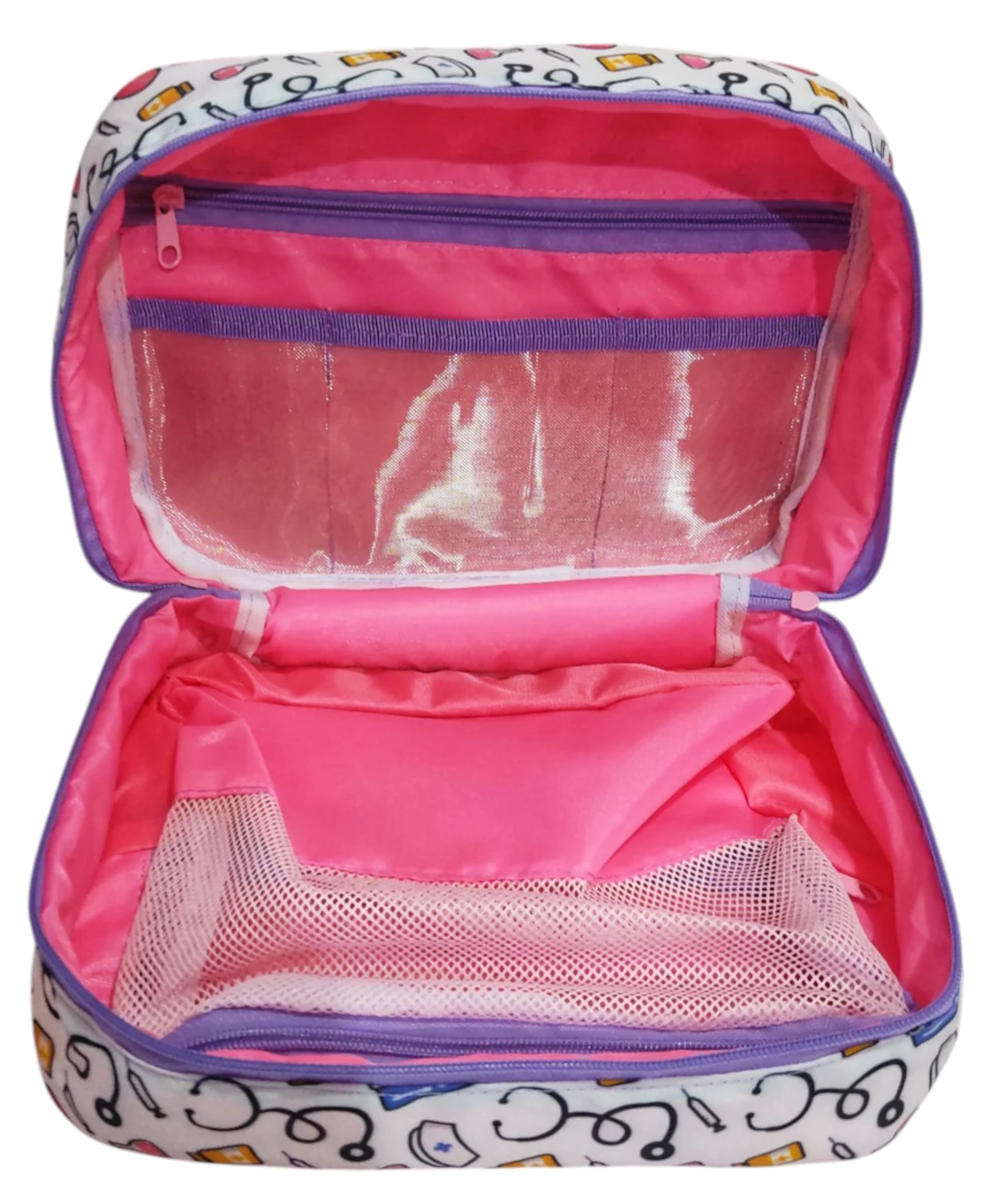 Maletín de Mano Blanco/Rosa - Image 3